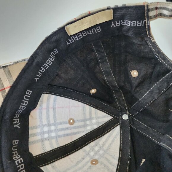 Burberry Unisex Strapback Hat Plaid One Size Adjustable Nova Check - Picture 8 of 8